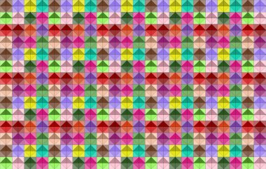 Üçgenler ve kareler renk geometrik desen arkaplanı ve gölgeler serbest illüstrasyonu tekrarlar