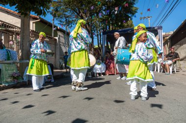 BELO ORIZONTE. MINAS GERAIS. Fırça darbesi. AGOSTO 05, 2007. Brezilyalı Folklorik Gruplar. Belo Horizonte şehrinden Brezilyalı Congado grupları. Brezilya.