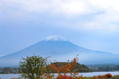 Deniz kenarındaki güzel bir dağın alçak açılı görüntüsü.