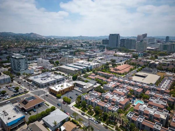 Vzdušný Pohled Architekturu Glendale Kalifornie Zamračeného Dne — Stock fotografie
