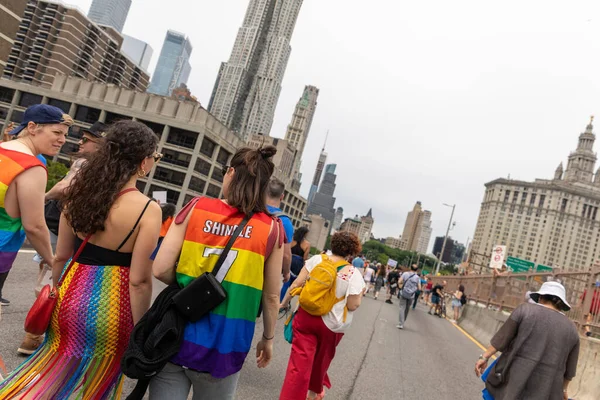 Große Menschenmenge Protestiert Gegen Waffen Fuß Vom Cadman Plaza Brooklyn — Stockfoto