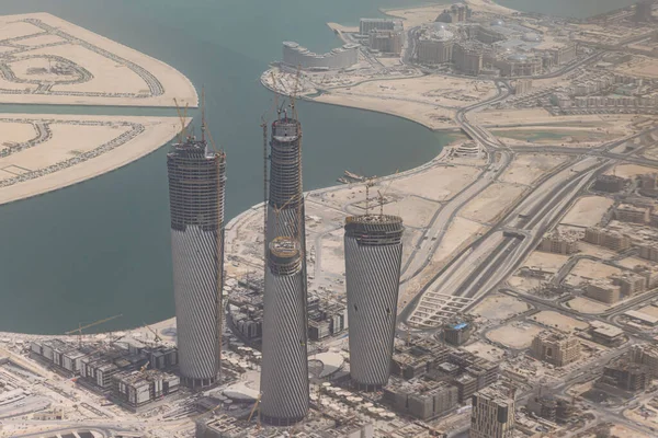 Zdjęcie Lotnicze Niedokończonego Projektu Lusail Development Doha Katar — Zdjęcie stockowe