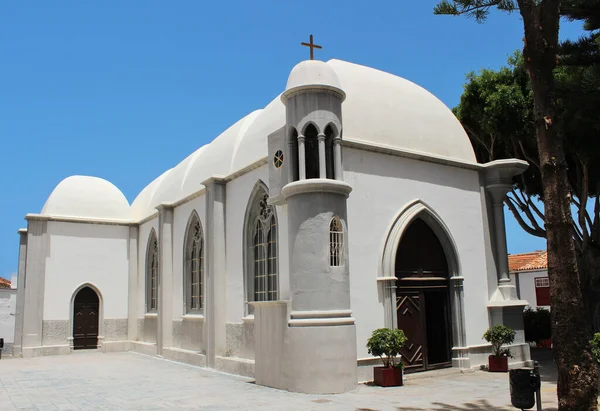 Een Close Van Kerk Van San Marcos Agulo Gomera Spanje — Stockfoto