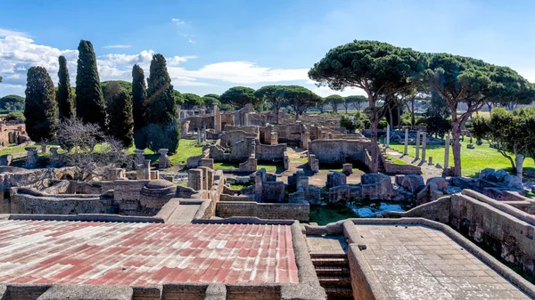 2022 02年罗马 Ostia Antica Insula Giove Ganimede — 图库照片