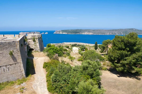 Fortaleza Pylos Niokastro Começou Ser Construída Pelos Otomanos 1573 Pouco — Fotografia de Stock