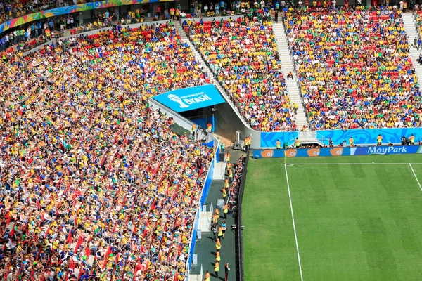 Воздушный Кадр Толпы Стадионе Играх Кубка Мира 2014 Года Бразилии — стоковое фото
