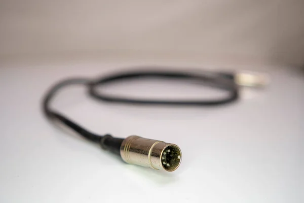 Musical Instruments Digital Interface Cable 클로저 — 스톡 사진