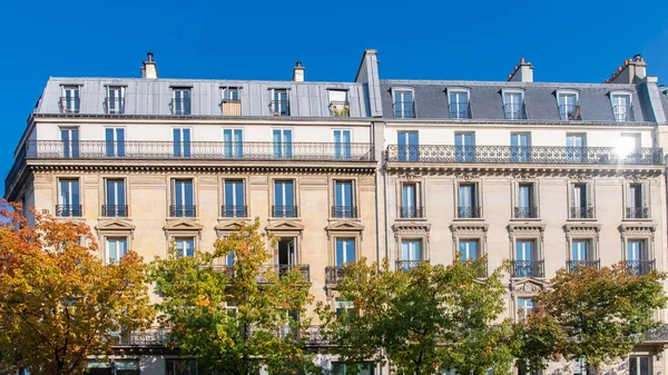 Parigi Facciate Strade Tipiche Bellissimi Edifici Alla Republique — Foto Stock