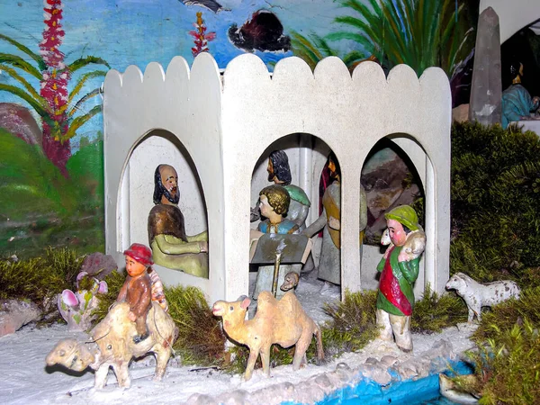 Szopka Bożonarodzeniowa Pipiripau Jest Dziełem Instytutu Narodowego Dziedzictwa Historycznego Artystycznego — Zdjęcie stockowe