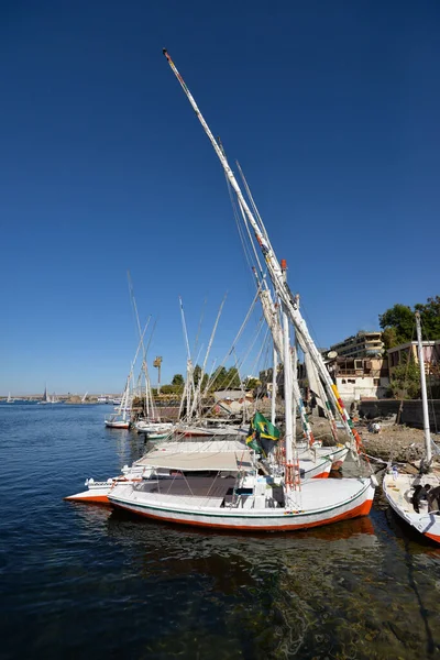 Boot Auf Dem Nil Assuan Ägypten — Stockfoto