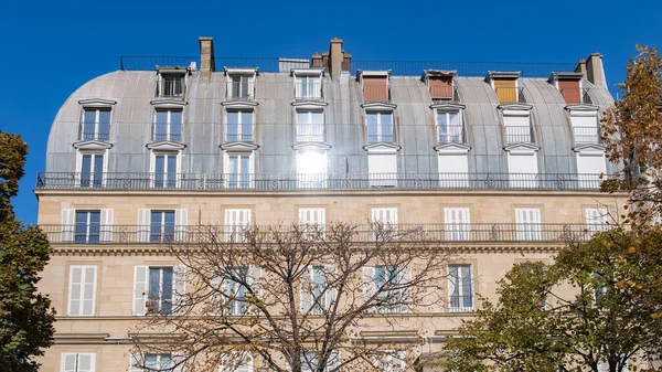 Parigi Bella Rivoli Facciata Finestre Tipiche — Foto Stock