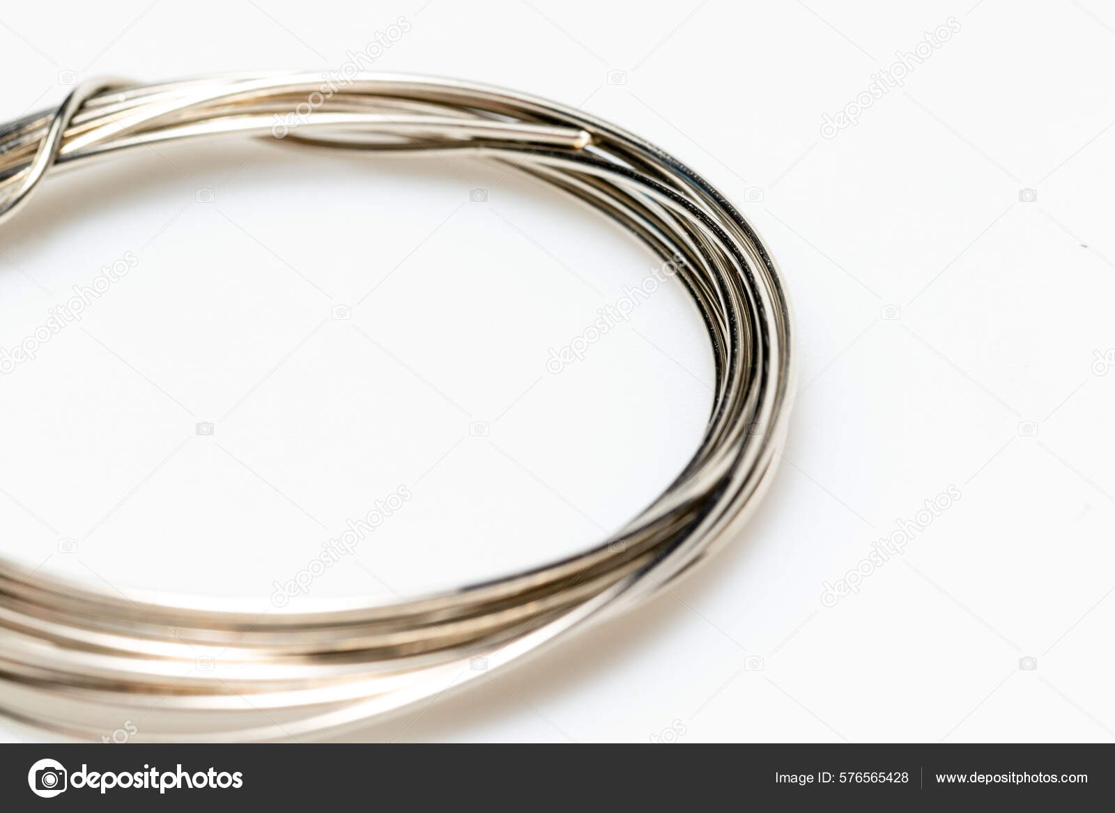 Silver Wire Jewelry Making Isolated White Background Stock Photo by  ©wirestock_creators 576565428