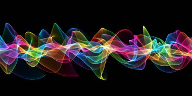 Güzel çok renkli ışık soyut dalga tasarımı