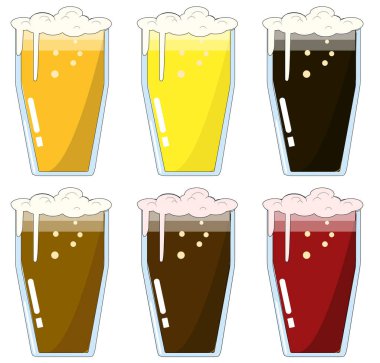 Arka plan için farklı bira stilleri serbest resimleme
