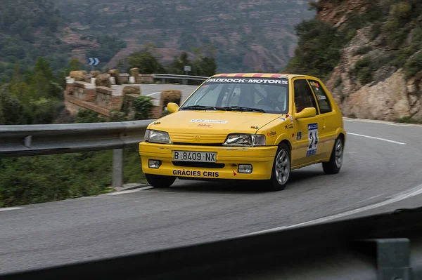 Hatchback Rápido Rallye Asfalto Peugeot 106 Rally — Foto de Stock