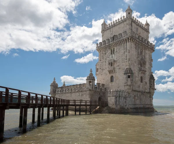 Słynna Wieża Belem Wieża Saint Vincent Lizbonie Portugalia — Zdjęcie stockowe
