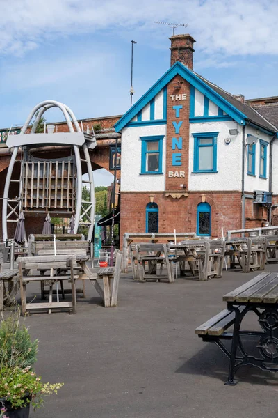 Tyne Bar Vibrant Pub Eastern End Quayside Newcastle Tyne Ouseburn — Stock Photo, Image