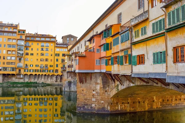 Una Hermosa Vista Puente Arco Ponte Vecchio Florencia Italia —  Fotos de Stock