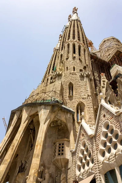 Снимок Базилики Gaudi Sagrada Familia Барселоне Испания — стоковое фото