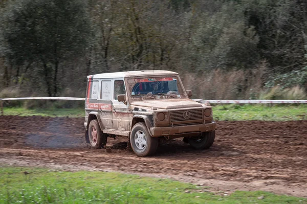 Drift Mercedes Benz Osztály Készített Dakar Rally — Stock Fotó