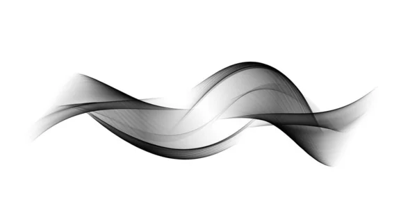 Beautiful Abstract Black White Wave Design — Stockfoto