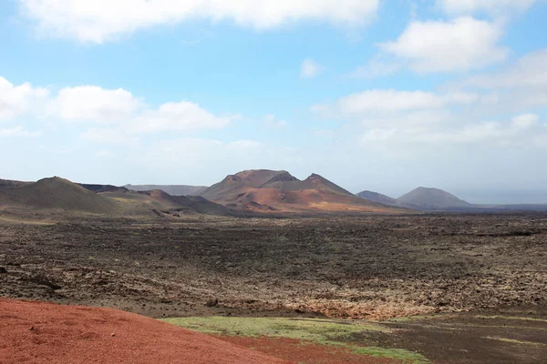 Krajobrazy Wulkaniczne Parku Narodowym Timanfaya Lanzarote Wyspy Kanaryjskie — Zdjęcie stockowe