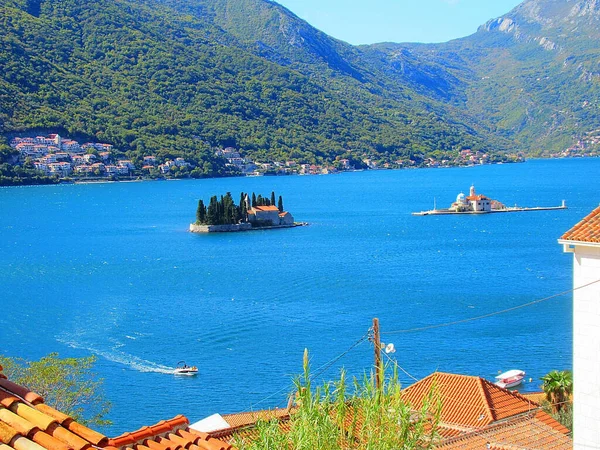 Baía Kotor Também Conhecida Como Boka Uma Baía Sinuosa Mar — Fotografia de Stock