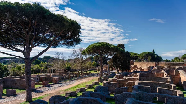 Ostia Antica Large Archaeological Site Close Modern Town Ostia Location — Stock Photo, Image
