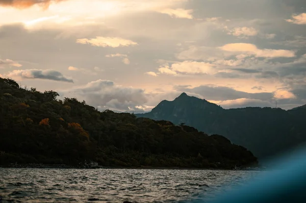 Paysage Nuageux Spectaculaire Sur Les Collines Pittoresques Lac Atitlan Guatemala — Photo