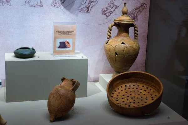 ピロス考古学博物館はメッシニアで最も重要な博物館の一つである 部屋には考古学的な発見がある ギリシャのピロス — ストック写真
