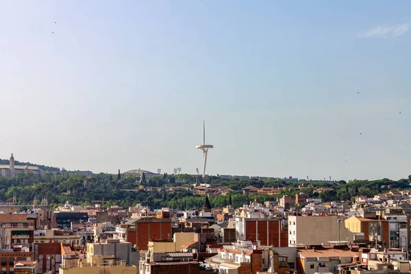 Piękny Widok Barcelonę Hiszpania Zabytkowych Budynków Wielu Budynków Mieszkalnych Ulic — Zdjęcie stockowe