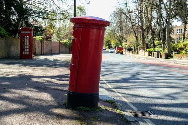 Cassetta Postale Rossa Iconica Nel Quartiere Blackheath Nel Sud Est — Foto Stock