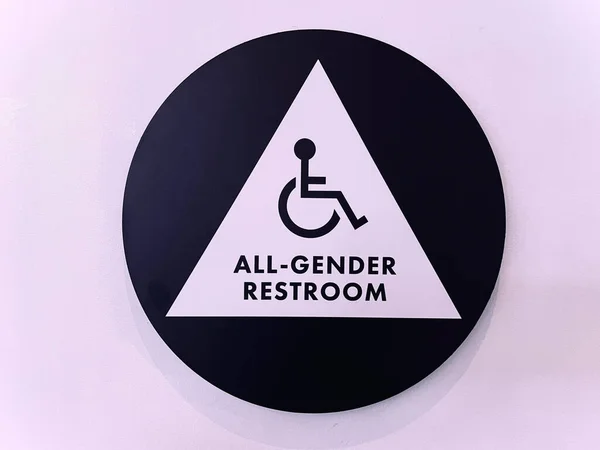 All Gender Restroom Plaque Los Angeles — Stock Photo, Image