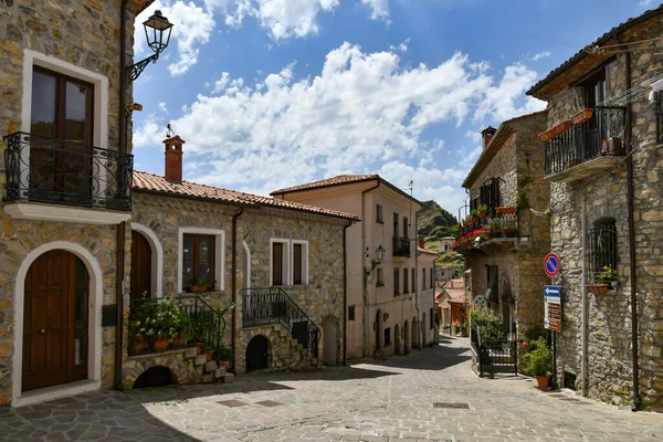 Rue Étroite Village Rural Dans Une Région Sud Italie — Photo