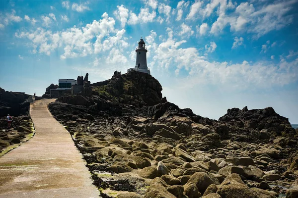 Corbiere Lighthouse Jersey Normanské Ostrovy Krásného Letního Dne — Stock fotografie