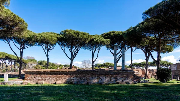 Ostia Antica Large Archaeological Site Close Modern Town Ostia Location — Stock Photo, Image