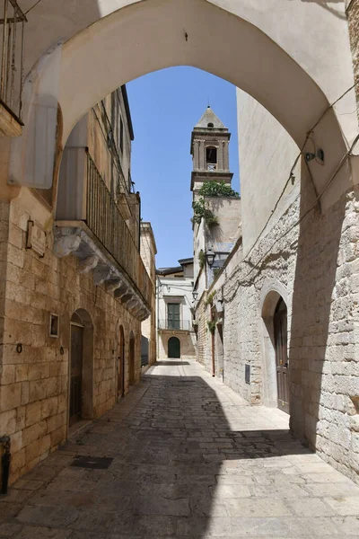 Casamassima Küçük Bir Sokak Talya Nın Puglia Bölgesinde Mavi Renkli — Stok fotoğraf