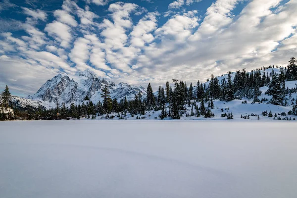 Uma Vista Distante Monte Shuksan Parque Nacional Das Cascatas Norte — Fotografia de Stock