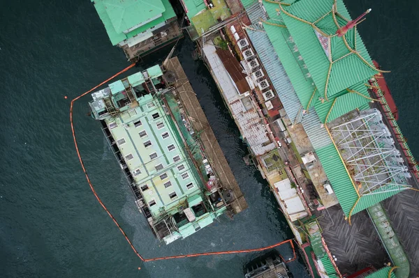 Aerial View Jumbo Floating Restaurant Aberdeen Harbor Hong Kong — Stock Photo, Image