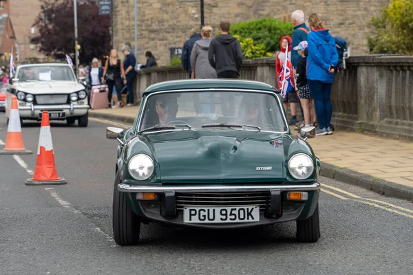 Triunfo Gt6 Verde 1972 Durante Día Feria Morpeth Northumberland Reino —  Fotos de Stock