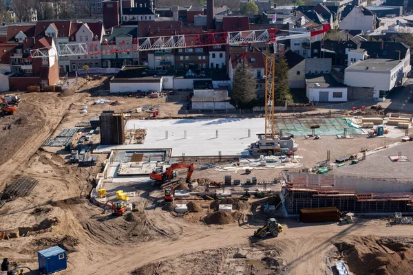 Luftaufnahme Einer Baustelle Niedersächsischen Peine — Stockfoto