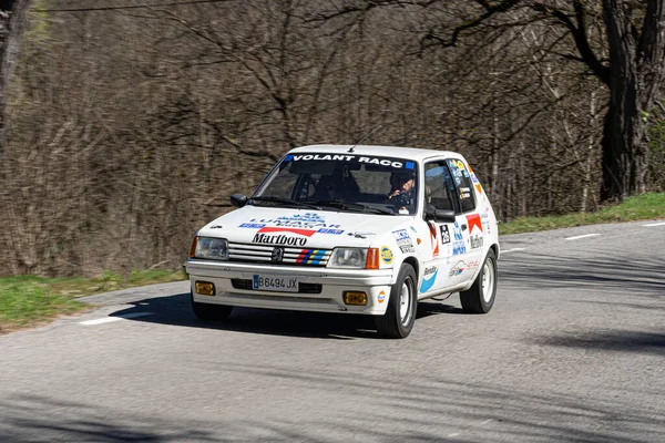 Macchina Rally Francese Sull Asfalto Peugeot 205 Rallye — Foto Stock