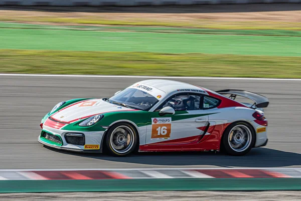 Racewagen Asfaltweg Porsche 718 Kaaiman Gt4 — Stockfoto