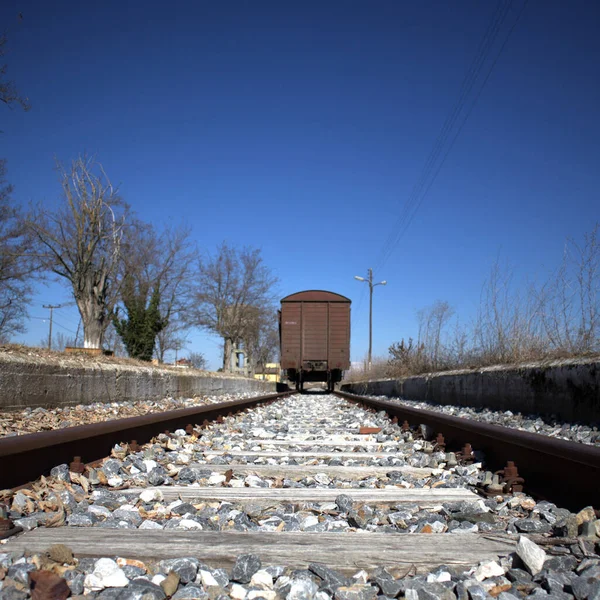 Carro Tren Carga Viejo Abandonado —  Fotos de Stock