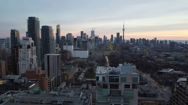 Skyline Toronto Sera Ontario Canada — Foto Stock