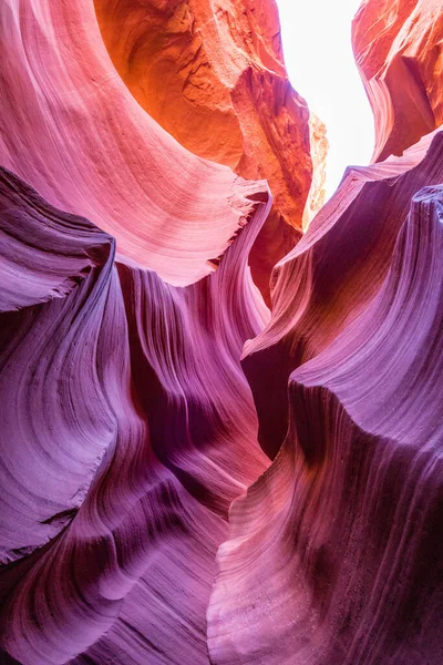 Ένα Κοντινό Πλάνο Των Σχηματισμών Ψαμμίτη Στο Διάσημο Antelope Canyon — Φωτογραφία Αρχείου
