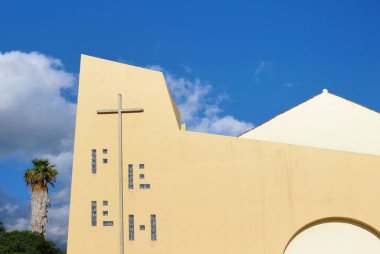 El Paso, La Palma, Kanarya Adaları 'ndaki Tajuya Kilisesi' nin yakın çekimi.