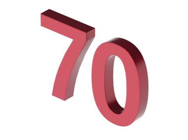 3d kırmızı numara satışı illüstrasyonu