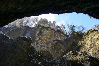 Partnach Gorge, Bavyera, Almanya 'da güzel bir manzara