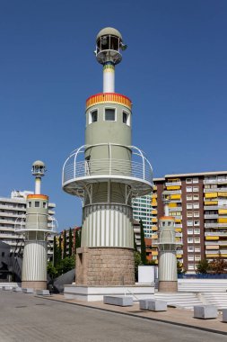 İspanya, Barcelona 'daki Endüstriyel Park' ın dikey çekimi.